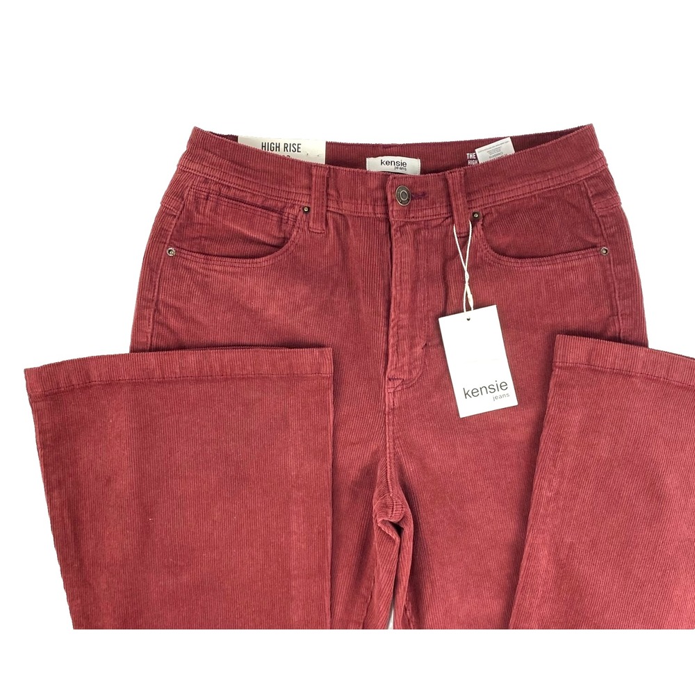 Kensie Corduroy Jeans The Savannah High-Rise Flare Women's 6 - 28 Stretch Pants